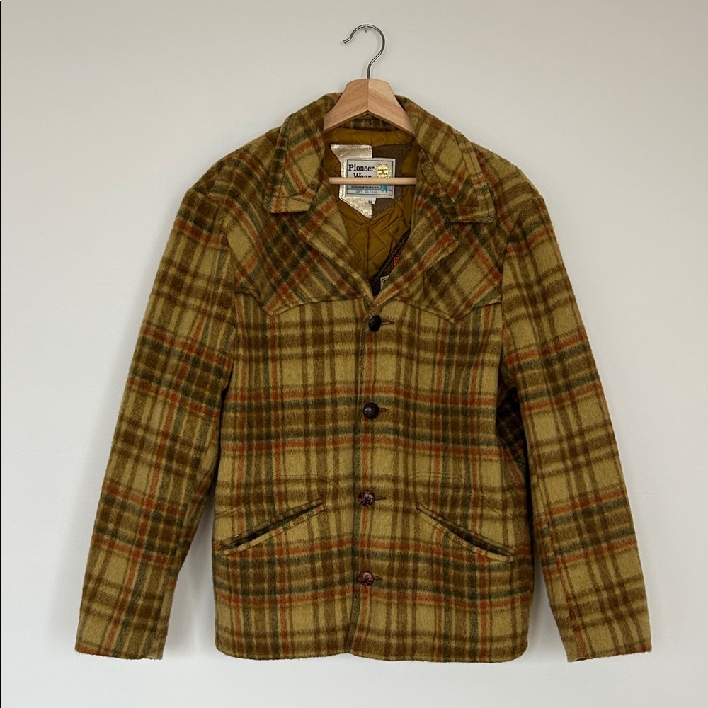 Vintage Mens Pioneer Wear Western Wool Jacket Medium